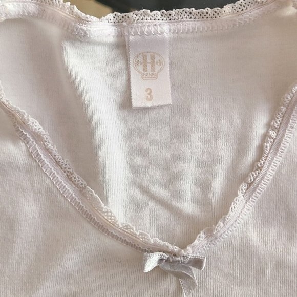 HENRI Size 3 girl's V-neck t-shirt short sleeve - Picture 2 of 2